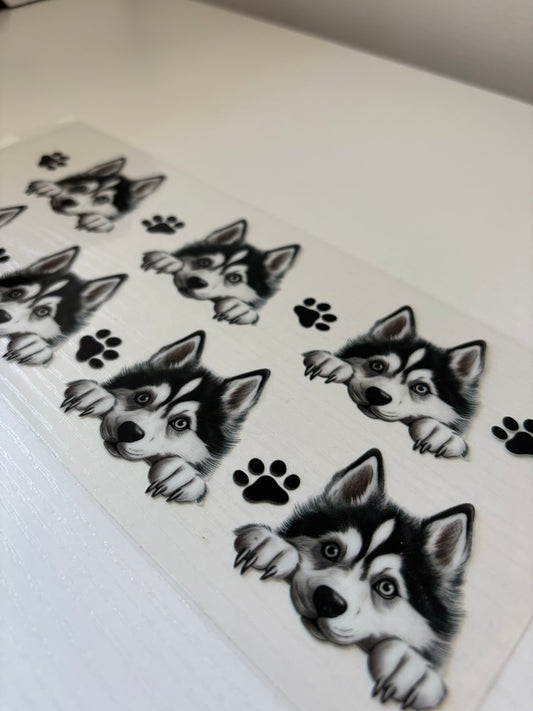 Husky dog Uv Dtf Wrap