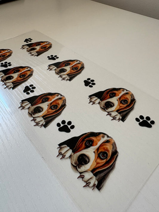 Beagle dog Uv Dtf Wrap