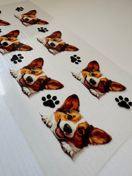 Corgi dog Uv Dtf Wrap