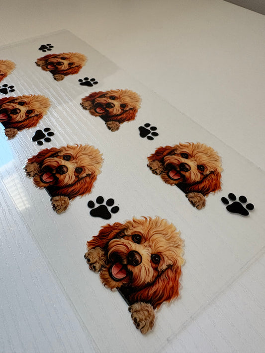 Doodle dog Uv Dtf Wrap