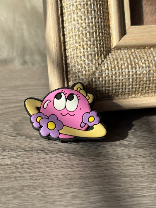pink cartoon planet Silicone Focal Beads