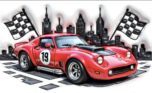 Inflated Red Sports Car Kids Sublimation Wraps