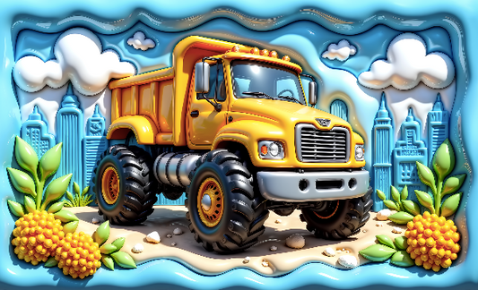 Inflated Construction Truck Kids Sublimation Wraps