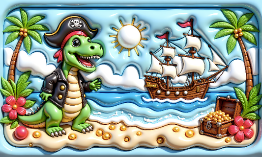 Inflated Crocodile Pirate Kids Sublimation Wraps